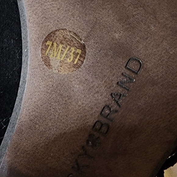 Lucky Brand Hartlee Brindle Heels Suede Lace Tie Ankle Boots Bootie Bohemian - Picture 9 of 13